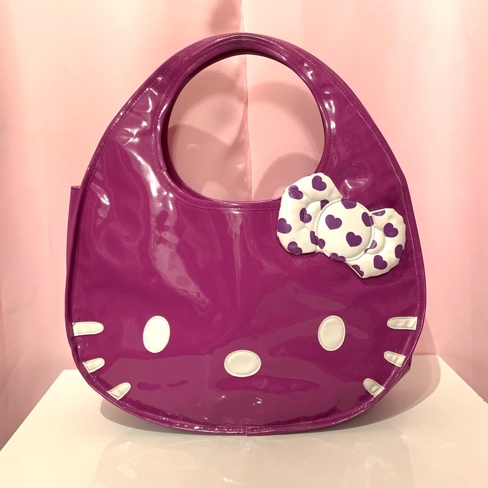2010 purple hello kitty Sanrio round tote